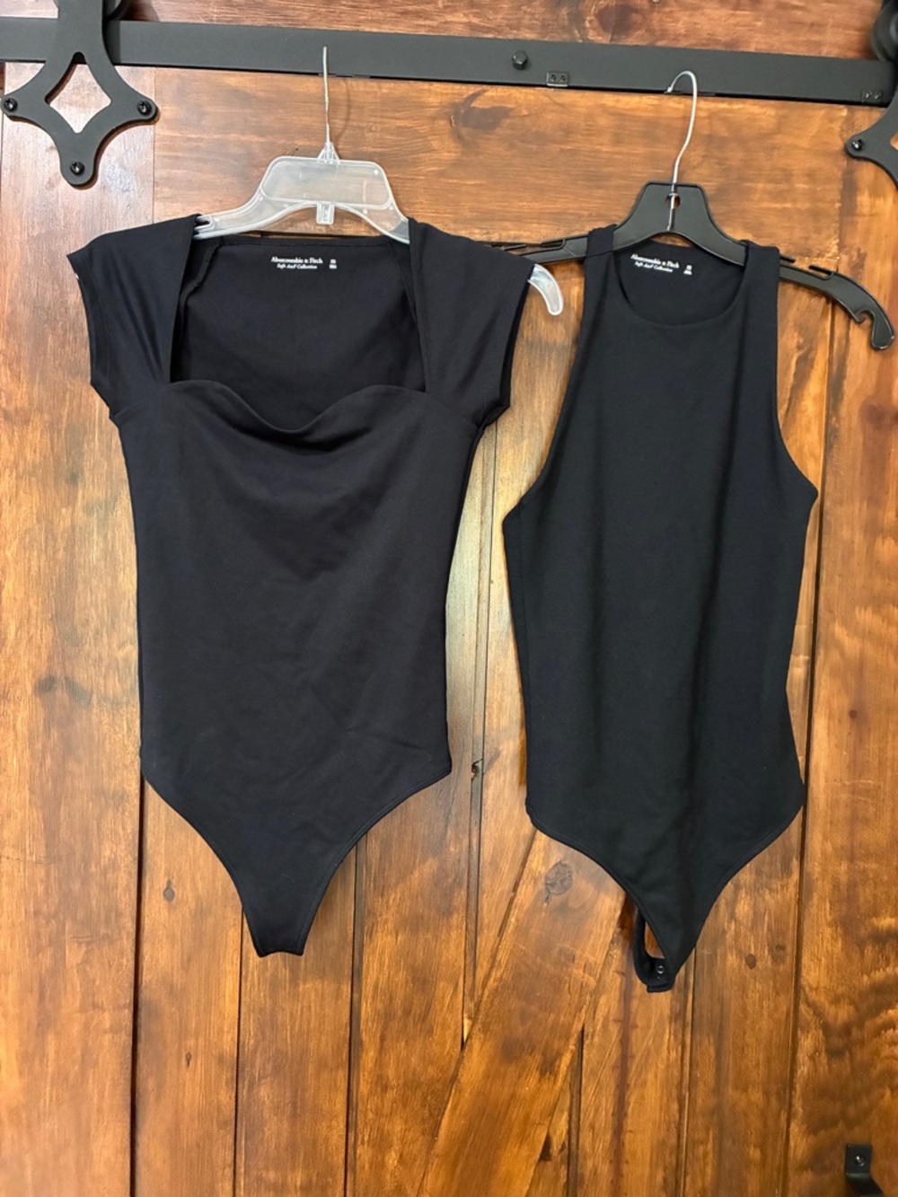 Abercrombie & Fitch Set of 2 Soft AF Black Bodysuits Perfect Condition Size XS